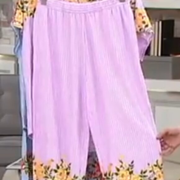 NEW 1X Cuddl Duds Cotton Touch Dolman Tunic & Gaucho Pant Set with pockets (QVC) - Picture 4 of 16